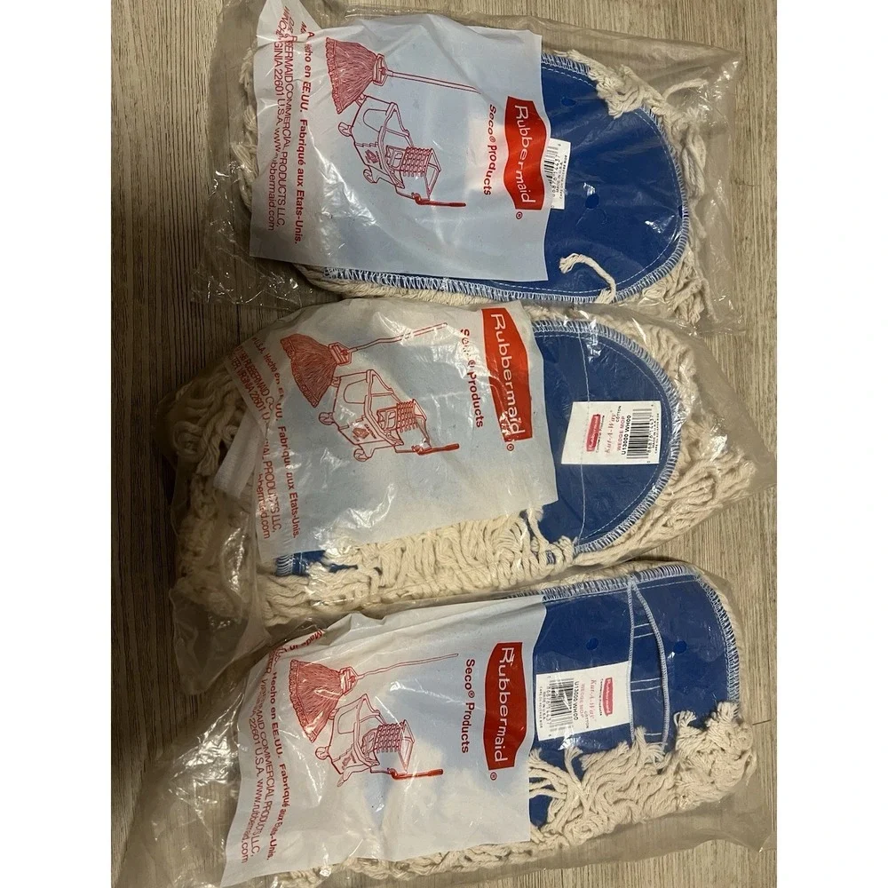RUBBERMAID COMMERCIAL PRODUCTS FGU13000WH00 Wedge Dust‎ Mop White 3 Pack
